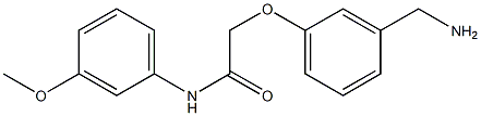 2-[3-(aminomethyl)phenoxy]-N-(3-methoxyphenyl)acetamide 结构式