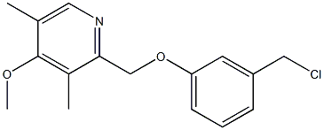 2-[3-(chloromethyl)phenoxymethyl]-4-methoxy-3,5-dimethylpyridine 结构式