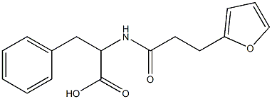 2-[3-(furan-2-yl)propanamido]-3-phenylpropanoic acid 结构式