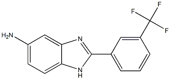 2-[3-(trifluoromethyl)phenyl]-1H-1,3-benzodiazol-5-amine 结构式