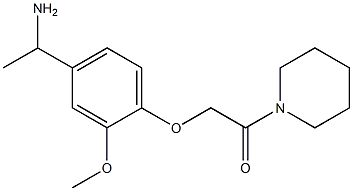 2-[4-(1-aminoethyl)-2-methoxyphenoxy]-1-(piperidin-1-yl)ethan-1-one 结构式