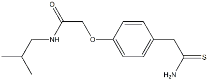 2-[4-(2-amino-2-thioxoethyl)phenoxy]-N-isobutylacetamide 结构式