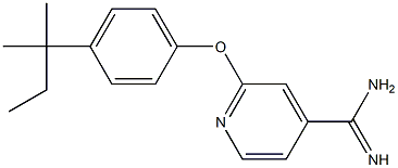 2-[4-(2-methylbutan-2-yl)phenoxy]pyridine-4-carboximidamide 结构式