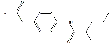 2-[4-(2-methylpentanamido)phenyl]acetic acid 结构式