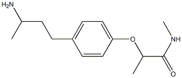 2-[4-(3-aminobutyl)phenoxy]-N-methylpropanamide 结构式