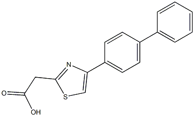 2-[4-(4-phenylphenyl)-1,3-thiazol-2-yl]acetic acid 结构式