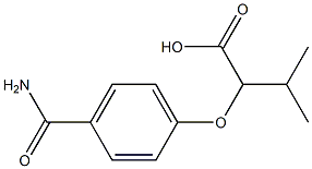 2-[4-(aminocarbonyl)phenoxy]-3-methylbutanoic acid 结构式