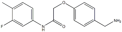 2-[4-(aminomethyl)phenoxy]-N-(3-fluoro-4-methylphenyl)acetamide 结构式
