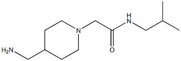 2-[4-(aminomethyl)piperidin-1-yl]-N-(2-methylpropyl)acetamide 结构式