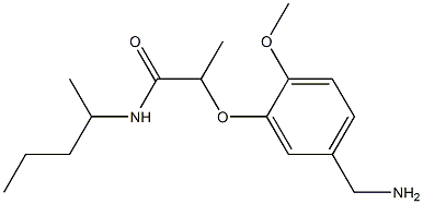2-[5-(aminomethyl)-2-methoxyphenoxy]-N-(pentan-2-yl)propanamide 结构式