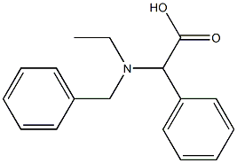 2-[benzyl(ethyl)amino]-2-phenylacetic acid 结构式