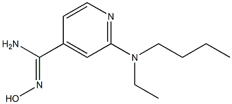 2-[butyl(ethyl)amino]-N'-hydroxypyridine-4-carboximidamide 结构式