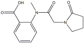 2-[N-methyl-2-(2-oxopyrrolidin-1-yl)acetamido]benzoic acid 结构式