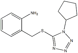 2-{[(1-cyclopentyl-1H-1,2,3,4-tetrazol-5-yl)sulfanyl]methyl}aniline 结构式