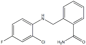 2-{[(2-chloro-4-fluorophenyl)amino]methyl}benzamide 结构式