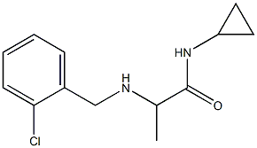2-{[(2-chlorophenyl)methyl]amino}-N-cyclopropylpropanamide 结构式
