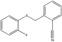 2-{[(2-fluorophenyl)sulfanyl]methyl}benzonitrile 结构式