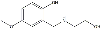 2-{[(2-hydroxyethyl)amino]methyl}-4-methoxyphenol 结构式