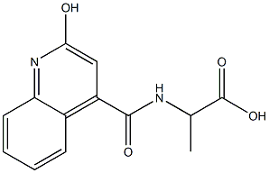 2-{[(2-hydroxyquinolin-4-yl)carbonyl]amino}propanoic acid 结构式