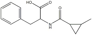 2-{[(2-methylcyclopropyl)carbonyl]amino}-3-phenylpropanoic acid 结构式