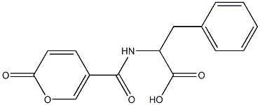 2-{[(2-oxo-2H-pyran-5-yl)carbonyl]amino}-3-phenylpropanoic acid 结构式