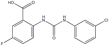 2-{[(3-chlorophenyl)carbamoyl]amino}-5-fluorobenzoic acid 结构式