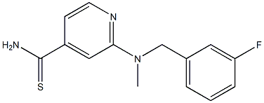 2-{[(3-fluorophenyl)methyl](methyl)amino}pyridine-4-carbothioamide 结构式