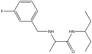 2-{[(3-fluorophenyl)methyl]amino}-N-(pentan-3-yl)propanamide 结构式