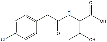 2-{[(4-chlorophenyl)acetyl]amino}-3-hydroxybutanoic acid 结构式