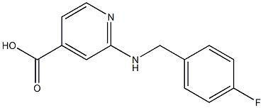 2-{[(4-fluorophenyl)methyl]amino}pyridine-4-carboxylic acid 结构式