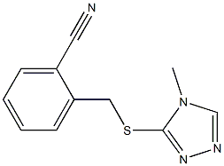 2-{[(4-methyl-4H-1,2,4-triazol-3-yl)sulfanyl]methyl}benzonitrile 结构式