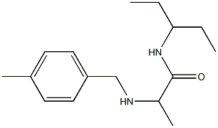 2-{[(4-methylphenyl)methyl]amino}-N-(pentan-3-yl)propanamide 结构式