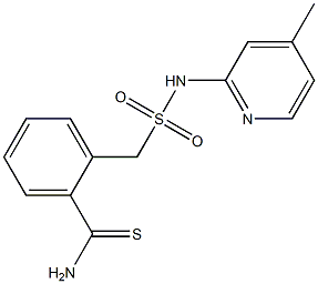 2-{[(4-methylpyridin-2-yl)sulfamoyl]methyl}benzene-1-carbothioamide 结构式