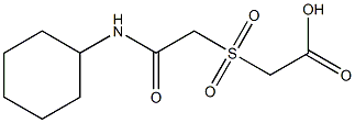 2-{[(cyclohexylcarbamoyl)methane]sulfonyl}acetic acid 结构式
