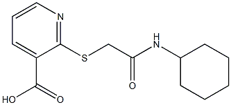 2-{[(cyclohexylcarbamoyl)methyl]sulfanyl}pyridine-3-carboxylic acid 结构式
