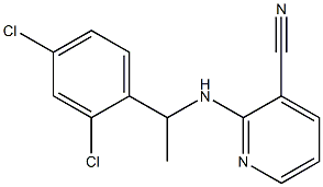 2-{[1-(2,4-dichlorophenyl)ethyl]amino}pyridine-3-carbonitrile 结构式