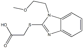 2-{[1-(2-methoxyethyl)-1H-1,3-benzodiazol-2-yl]sulfanyl}acetic acid 结构式