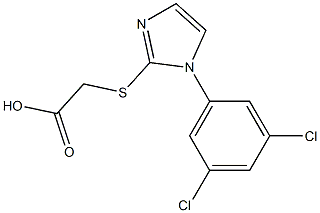 2-{[1-(3,5-dichlorophenyl)-1H-imidazol-2-yl]sulfanyl}acetic acid 结构式