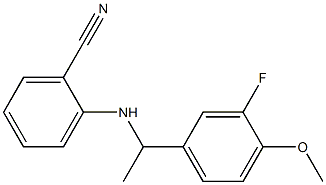 2-{[1-(3-fluoro-4-methoxyphenyl)ethyl]amino}benzonitrile 结构式