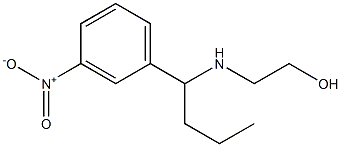 2-{[1-(3-nitrophenyl)butyl]amino}ethan-1-ol 结构式