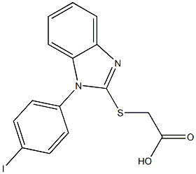 2-{[1-(4-iodophenyl)-1H-1,3-benzodiazol-2-yl]sulfanyl}acetic acid 结构式