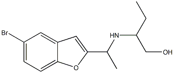 2-{[1-(5-bromo-1-benzofuran-2-yl)ethyl]amino}butan-1-ol 结构式