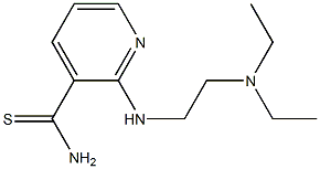 2-{[2-(diethylamino)ethyl]amino}pyridine-3-carbothioamide 结构式