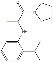 2-{[2-(propan-2-yl)phenyl]amino}-1-(pyrrolidin-1-yl)propan-1-one 结构式