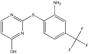 2-{[2-amino-4-(trifluoromethyl)phenyl]sulfanyl}pyrimidin-4-ol 结构式