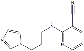 2-{[3-(1H-imidazol-1-yl)propyl]amino}pyridine-3-carbonitrile 结构式