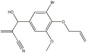 2-{[3-bromo-5-methoxy-4-(prop-2-en-1-yloxy)phenyl](hydroxy)methyl}prop-2-enenitrile 结构式