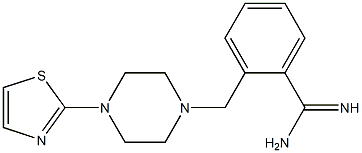 2-{[4-(1,3-thiazol-2-yl)piperazin-1-yl]methyl}benzene-1-carboximidamide 结构式