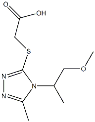 2-{[4-(1-methoxypropan-2-yl)-5-methyl-4H-1,2,4-triazol-3-yl]sulfanyl}acetic acid 结构式