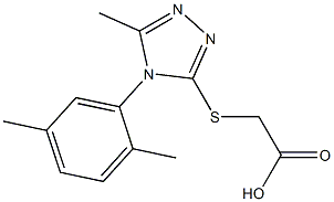 2-{[4-(2,5-dimethylphenyl)-5-methyl-4H-1,2,4-triazol-3-yl]sulfanyl}acetic acid 结构式